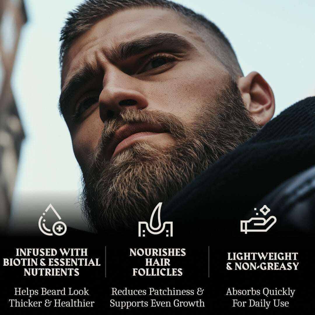 Beard Growth Oil Biotin for Men - Unscented