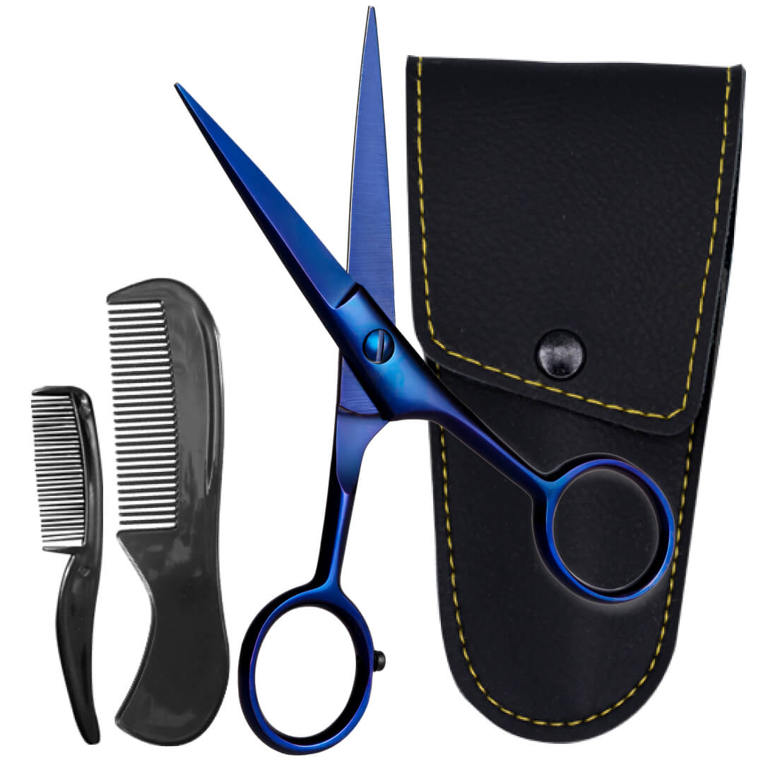 German Steel Beard & Mustache Scissors (5")