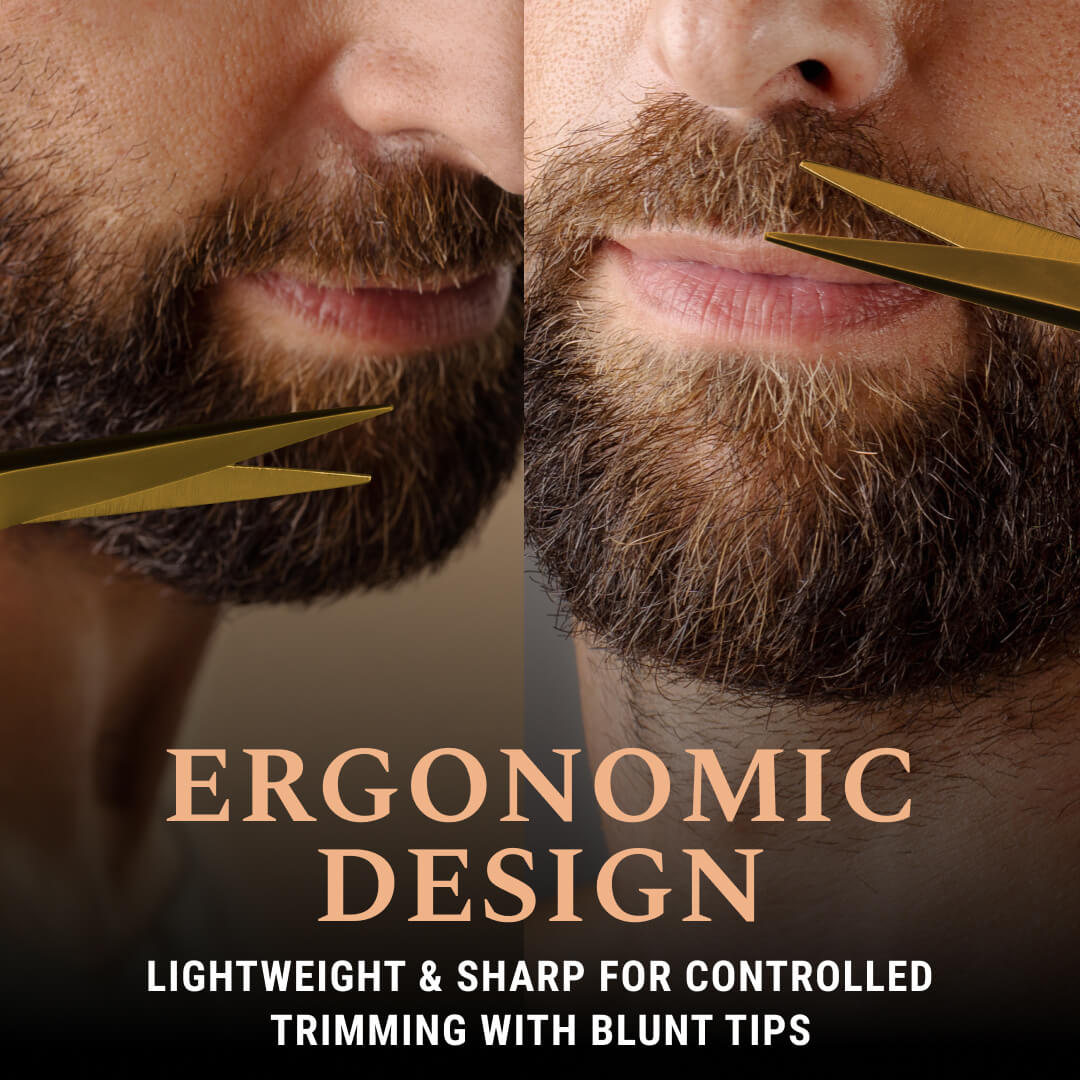 German Steel Beard & Mustache Scissors (5")