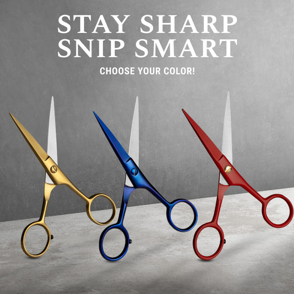 German Steel Beard & Mustache Scissors (5")