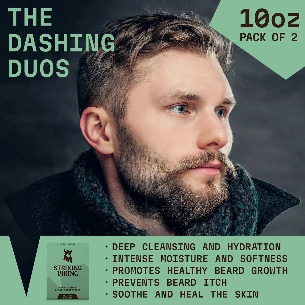 Beard Shampoo & Conditioner Set - Tea Tree & Biotin