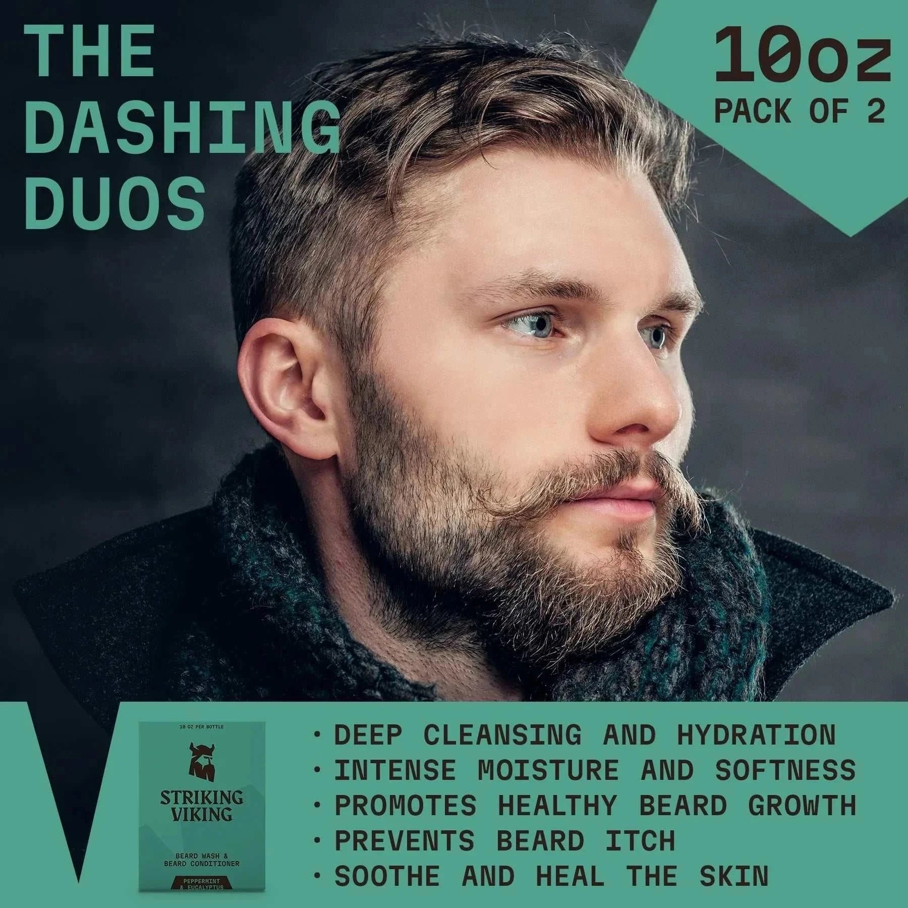 Beard Shampoo & Conditioner Set - Peppermint & Eucalyptus