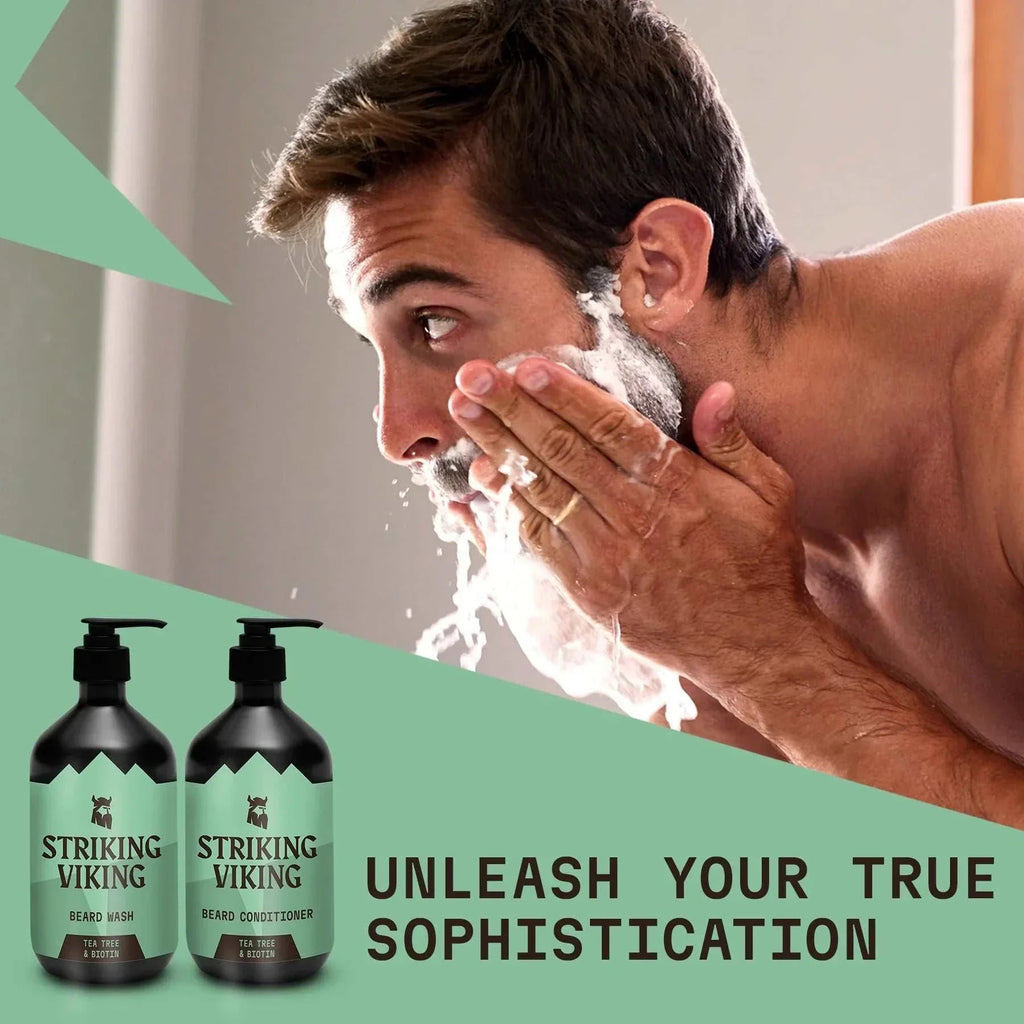 Beard Shampoo & Conditioner Set - Tea Tree & Biotin