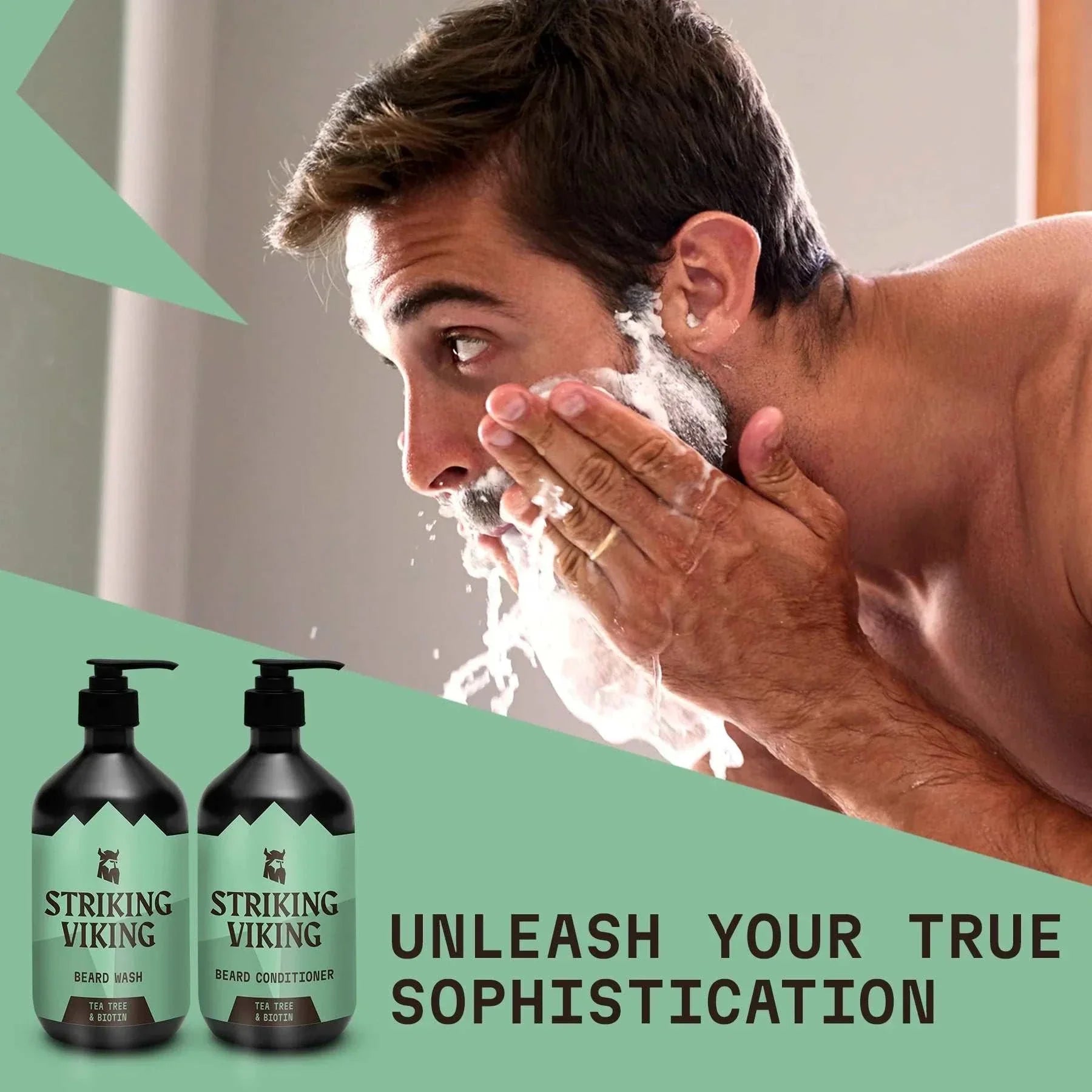 Beard Shampoo & Conditioner Set - Tea Tree & Biotin