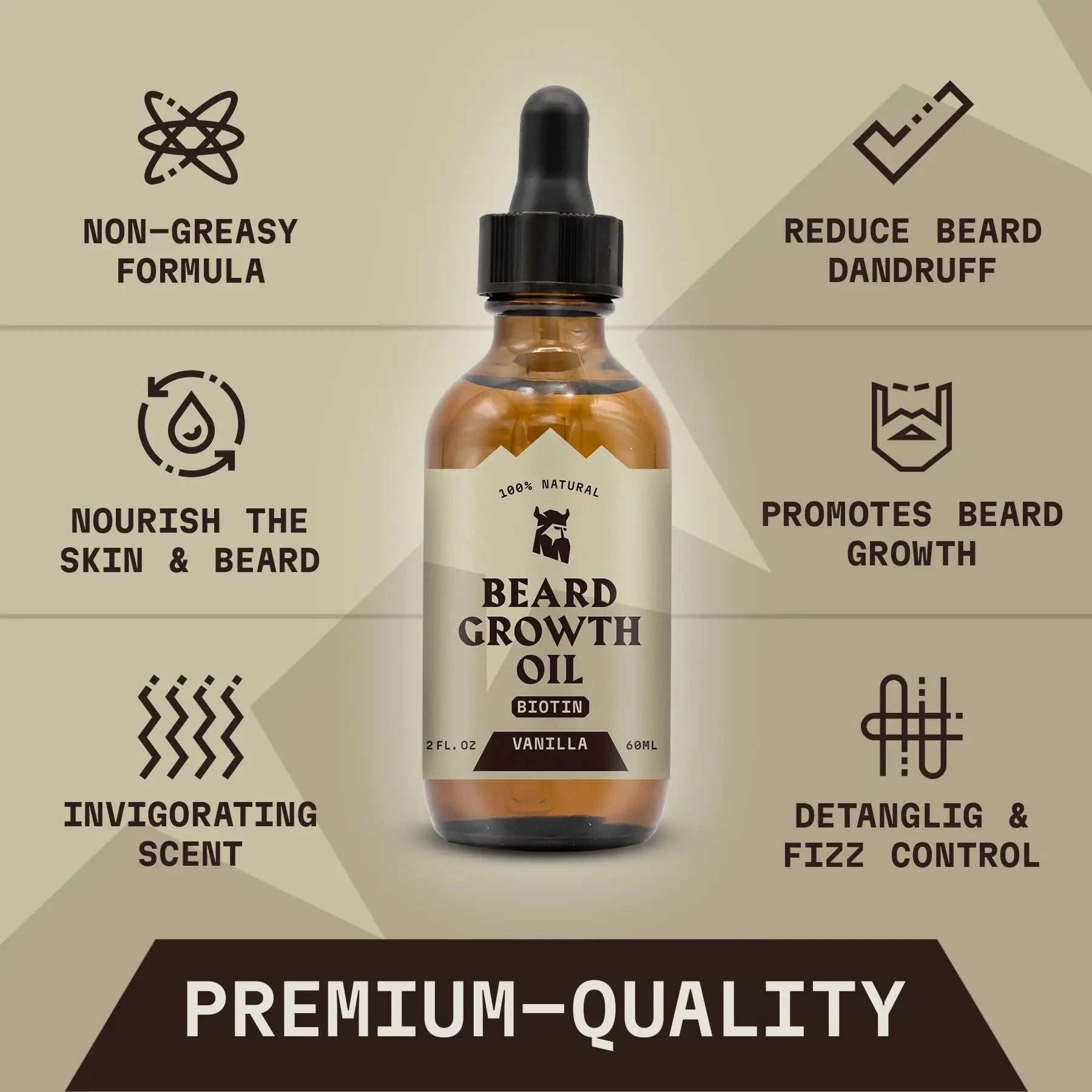 Beard Growth Oil for Men - Vanilla