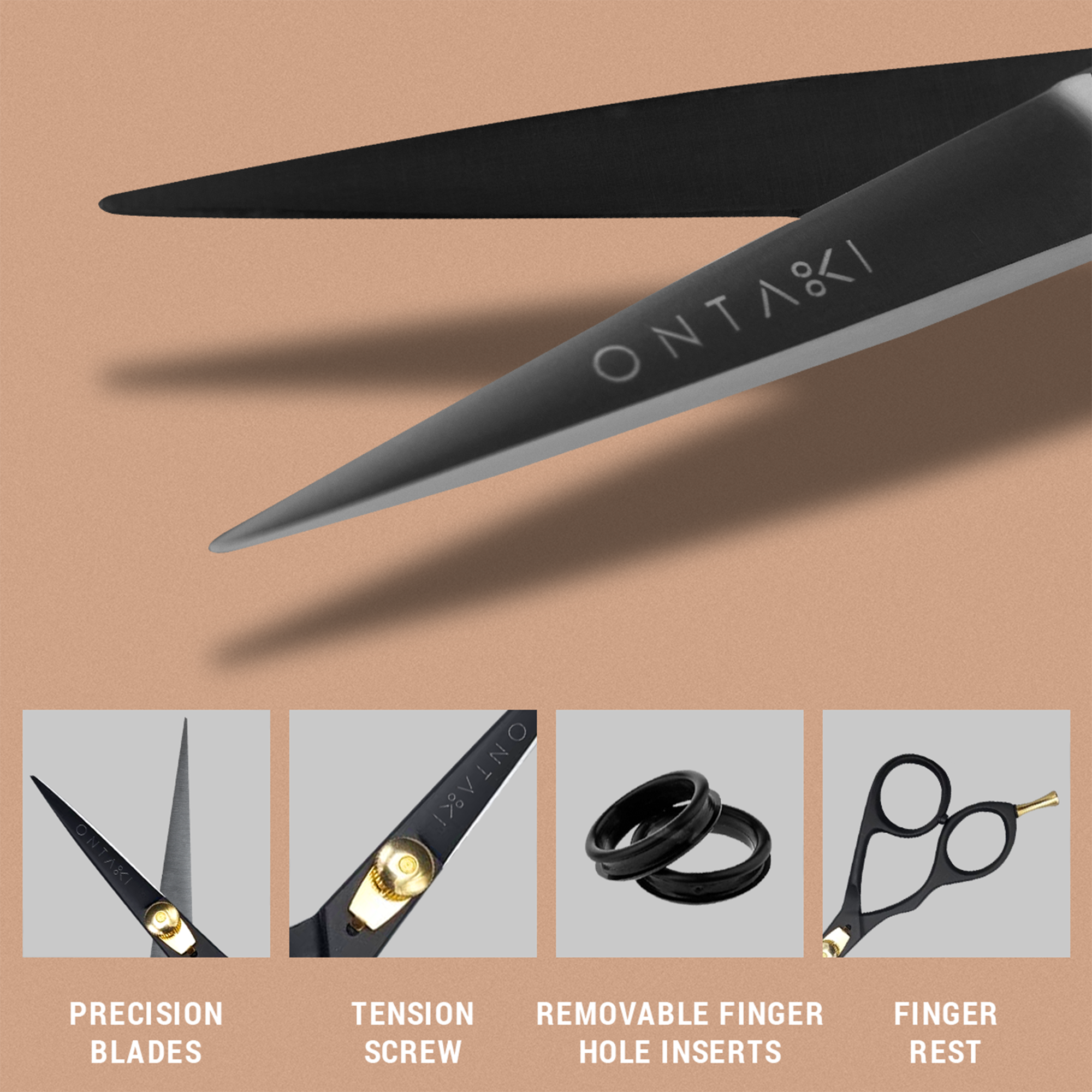 Japanese Steel Beard & Mustache Scissors (5.5") - Ergonomic Design