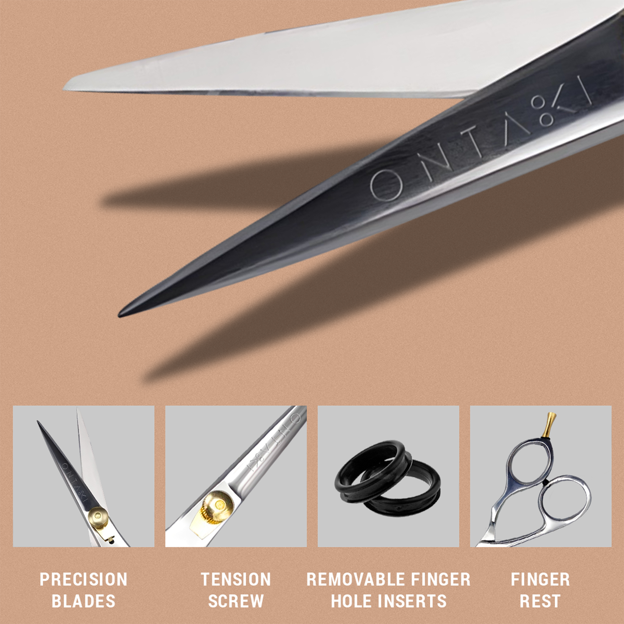 Japanese Steel Beard & Mustache Scissors (5.5") - Ergonomic Design