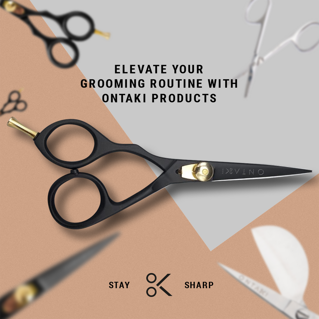 Japanese Steel Beard & Mustache Scissors (5.5") - Ergonomic Design