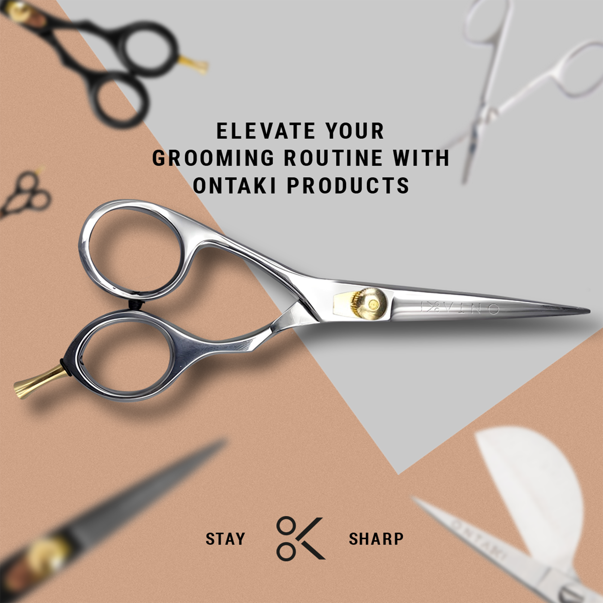 Japanese Steel Beard & Mustache Scissors (5.5") - Ergonomic Design