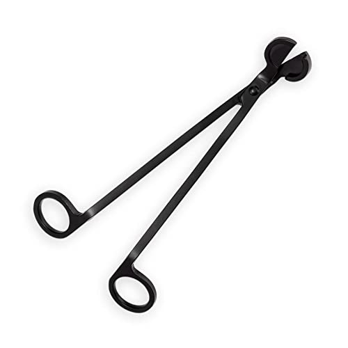 Candle Wick Trimmer in matte black with ergonomic long-neck safety handle.