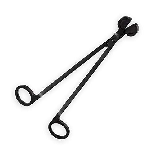 Candle Wick Trimmer in matte black with ergonomic long-neck safety handle.