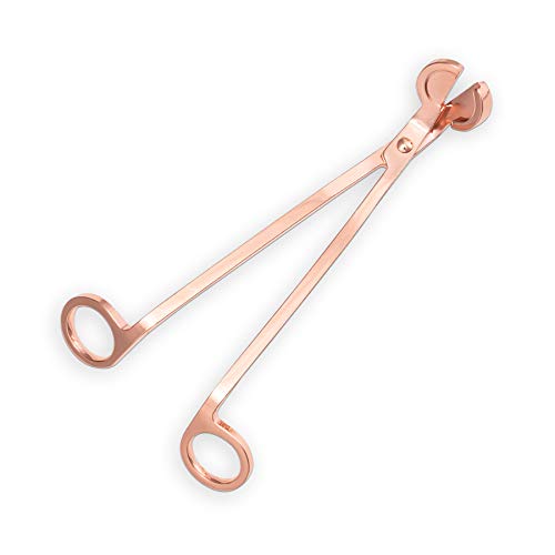 Premium candle wick trimmer in rose gold color.