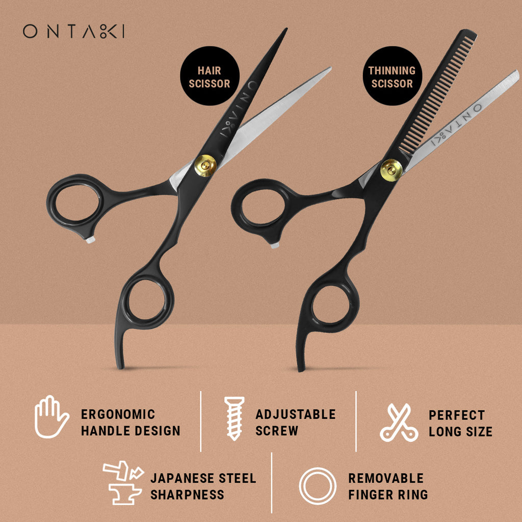Hasami 5 In. Hair Cutting Thinning Scissors Righty Thinning Shears Set –  Allegro Beauty Store